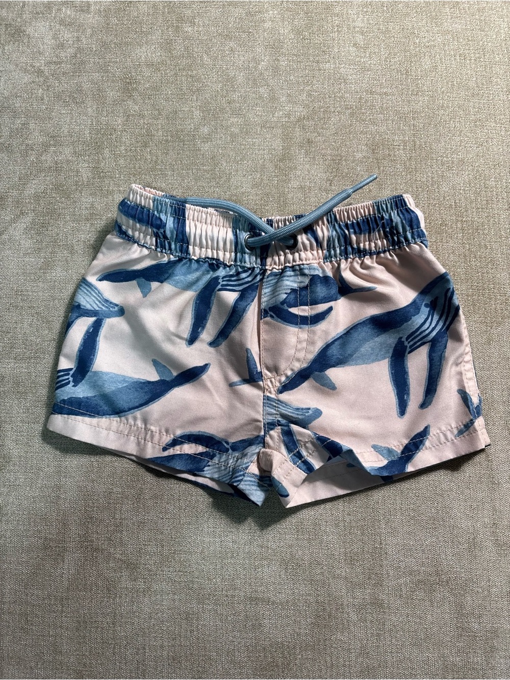 Carter's Blue Whale Print Kids Swim Trunks
